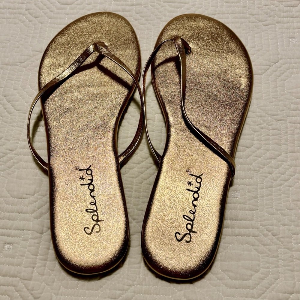 Splendid Rose Gold Metalic Sandals
